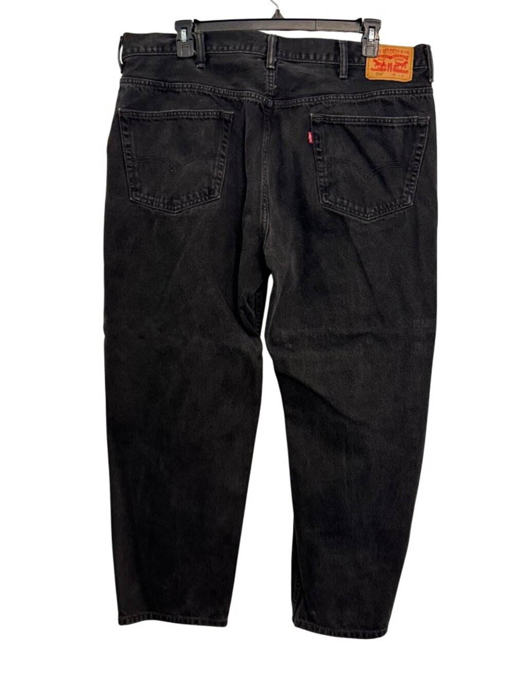 vintage Levis 550 Black Relaxed Fit Jeans W44 L30 Cotton Denim Mens Classic